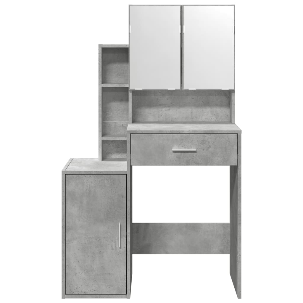 Concrete Grey Dressing Table with Cabinet, 80x35x132 cm