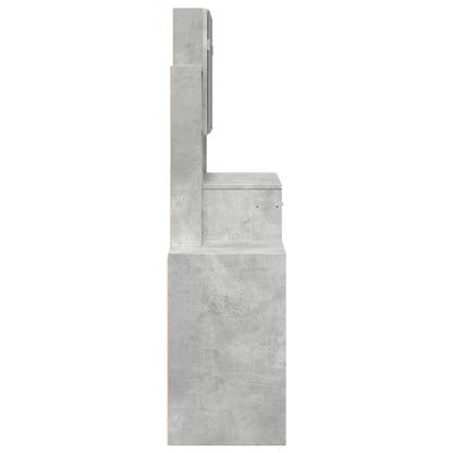 Concrete Grey Dressing Table with Cabinet, 80x35x132 cm