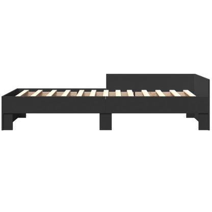 Black Engineered Wood Bed Frame 100x200 cm - Mattress Not Included