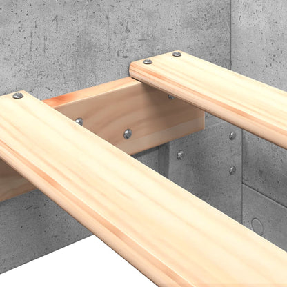 Concrete Grey Single Bed Frame 90x190 cm - Engineered Wood