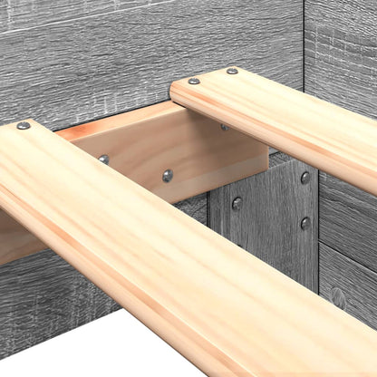 Grey Sonoma Engineered Wood Single Bed Frame 90x190 cm