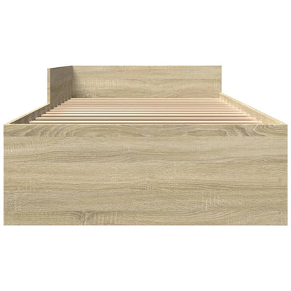 Sonoma Oak Bed Frame 75x190cm Small Single Engineered Wood