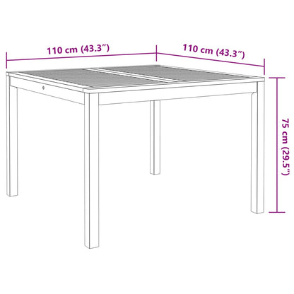 5 Piece Garden Dining Set Solid Wood Acacia