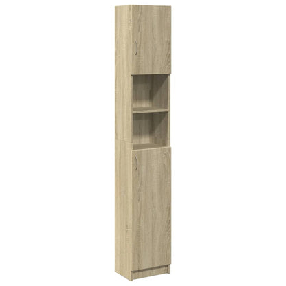 Sonoma Oak Bathroom Cabinet 32x25.5x190 cm - Engineered Wood
