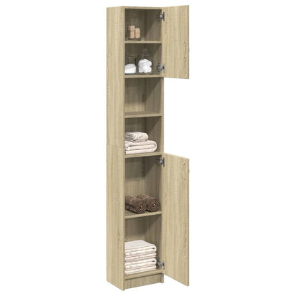 Sonoma Oak Bathroom Cabinet 32x25.5x190 cm - Engineered Wood