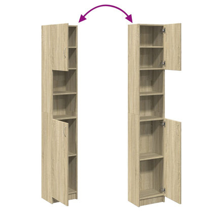 Sonoma Oak Bathroom Cabinet 32x25.5x190 cm - Engineered Wood