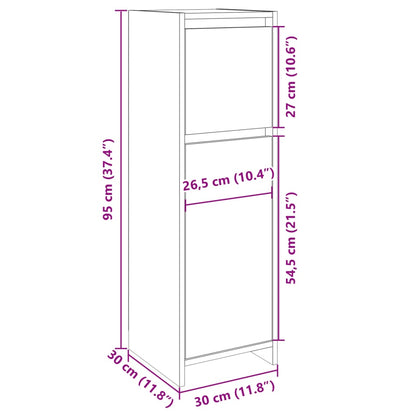 Sonoma Oak Bathroom Cabinet 30x30x95 cm - Engineered Wood