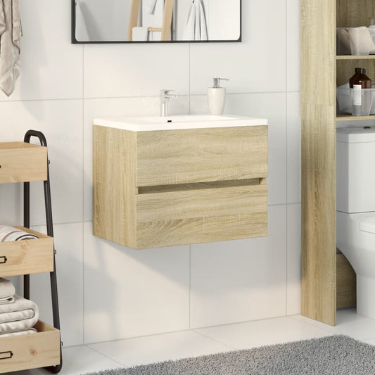 Modern Sonoma Oak Sink Cabinet, Engineered Wood, 60x38.5x45 cm