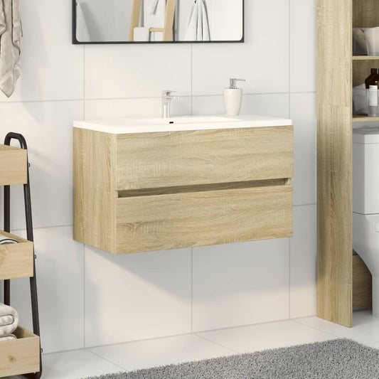 Sonoma Oak Sink Cabinet, 80x38.5x45 cm, Engineered Wood