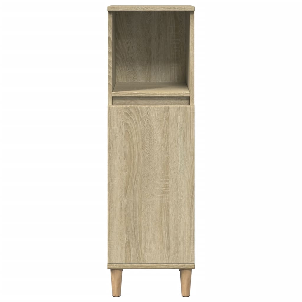 Sonoma Oak Bathroom Cabinet 30x30x100 cm - Engineered Wood