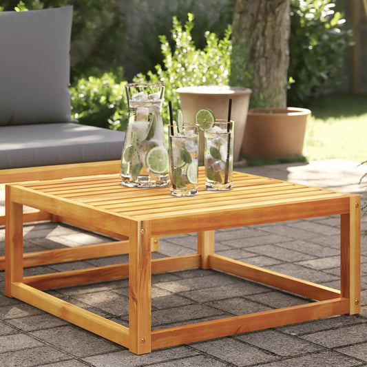 Solid Acacia Wood Garden Table, 65x65x29 cm - Elegant & Durable