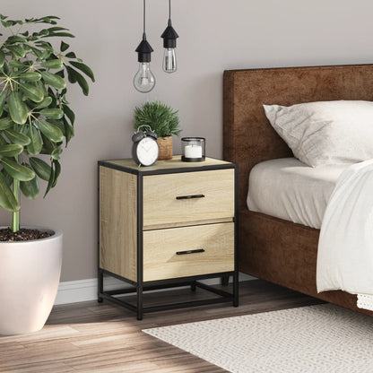 Sonoma Oak Bedside Cabinet - 40x31x50 cm Engineered Wood