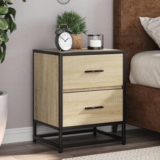 Sonoma Oak Bedside Cabinet - 40x31x50 cm Engineered Wood