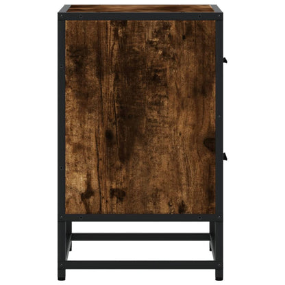 Smoked Oak Bedside Cabinets Set of 2 - 40x31x50 cm Engineered Wood