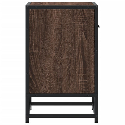 Brown Oak Bedside Cabinets Set of 2 - 40x31x50 cm, Engineered Wood