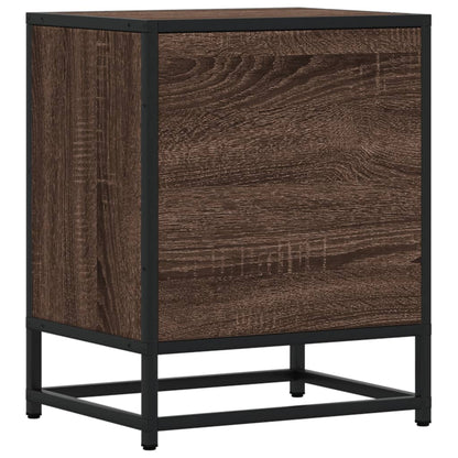 Brown Oak Bedside Cabinets Set of 2 - 40x31x50 cm, Engineered Wood