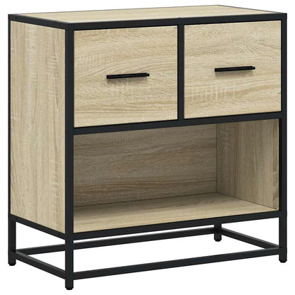 Sonoma Oak Bedside Cabinet 60x31x60cm - Wood & Metal Design