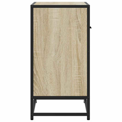Sonoma Oak Bedside Cabinet 60x31x60cm - Wood & Metal Design