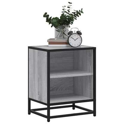 Grey Sonoma Bedside Cabinets 2 Pcs, 40x31x50cm, Wood & Metal