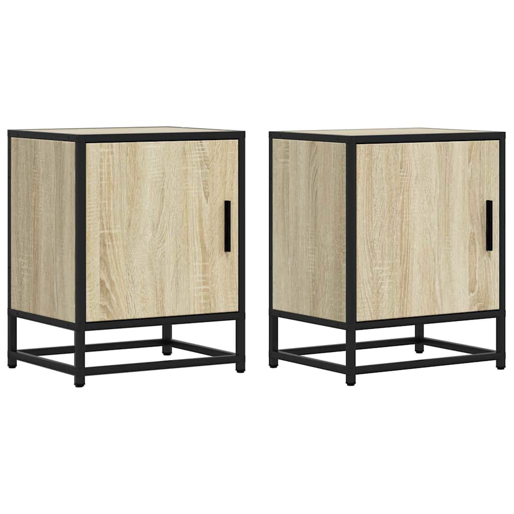 Sonoma Oak Bedside Cabinets, 2 Pcs, 40x31x50 cm, Engineered Wood