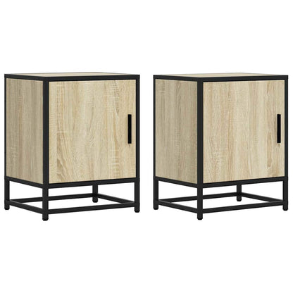 Sonoma Oak Bedside Cabinets, 2 Pcs, 40x31x50 cm, Engineered Wood