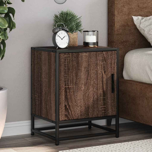 Brown Oak Bedside Cabinets Set - 2 pcs, 40x31x50 cm, Engineered Wood