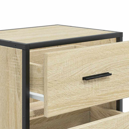 Sonoma Oak Wall-mounted Bedside Cabinets Set of 2 - 40x31x39.5 cm