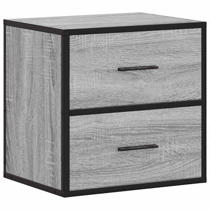 Grey Sonoma Wall-mounted Bedside Cabinet, 40x31x39.5 cm