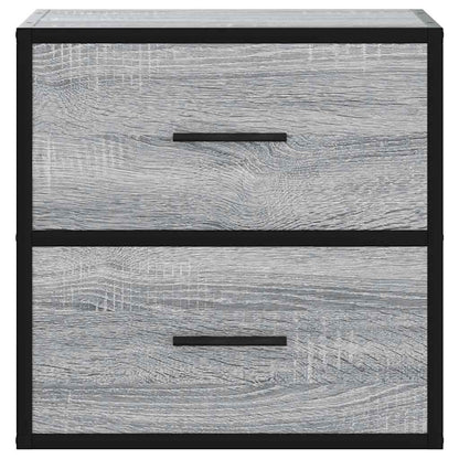 Grey Sonoma Wall-mounted Bedside Cabinet, 40x31x39.5 cm