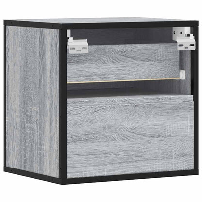 Grey Sonoma Wall-mounted Bedside Cabinet, 40x31x39.5 cm