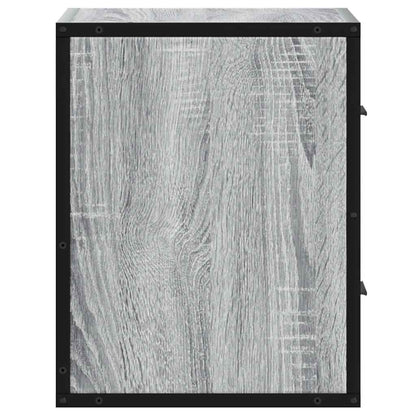 Grey Sonoma Wall-Mounted Bedside Cabinets Set of 2 - 40x31x39.5 cm