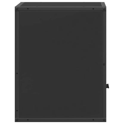 Black Wall-Mounted Bedside Cabinets Set, 2 pcs, 40x31x39.5 cm