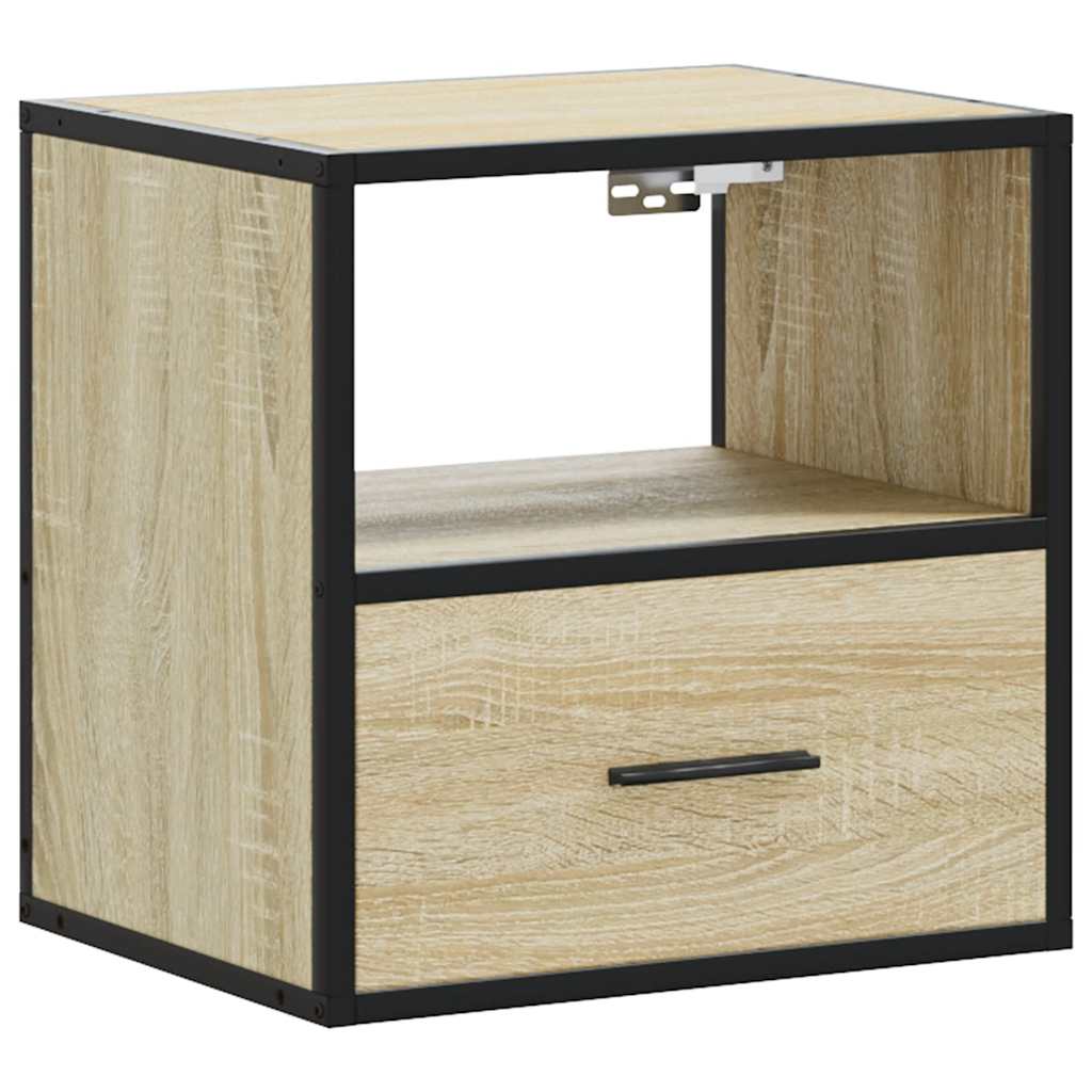 Sonoma Oak Wall-Mounted Bedside Cabinet 40x31x39.5 cm