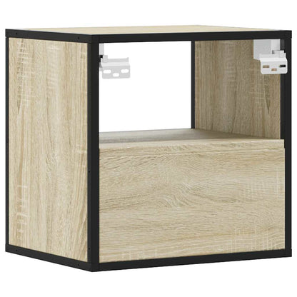 Sonoma Oak Wall-Mounted Bedside Cabinet 40x31x39.5 cm