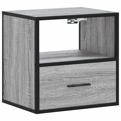 Wall-Mounted Bedside Cabinet, Grey Sonoma Oak, 40x31x39.5 cm