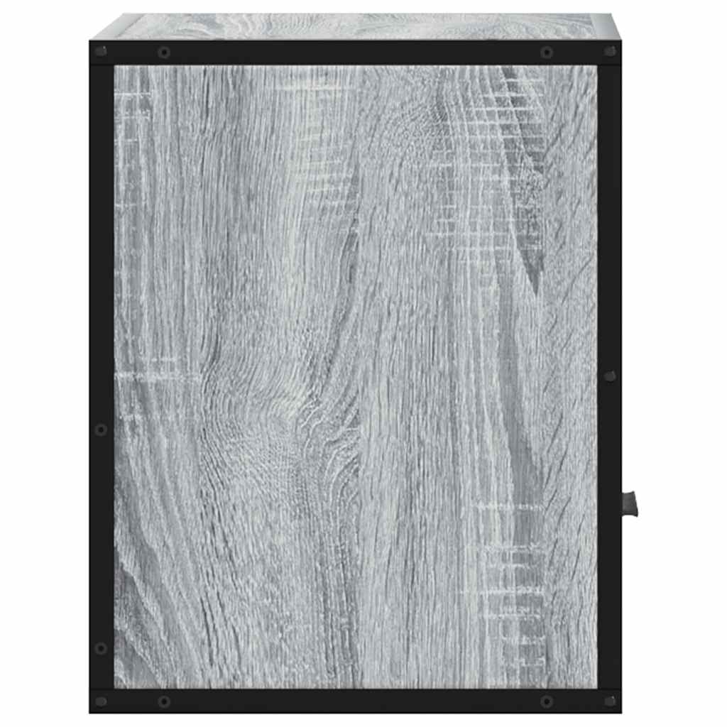 Wall-Mounted Bedside Cabinet, Grey Sonoma Oak, 40x31x39.5 cm