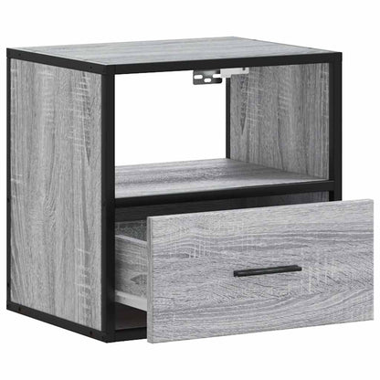 Wall-Mounted Bedside Cabinet, Grey Sonoma Oak, 40x31x39.5 cm
