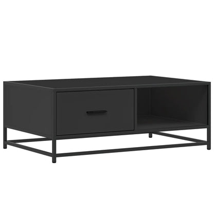 Coffee Table Black 90x57x35 cm Engineered Wood and Metal