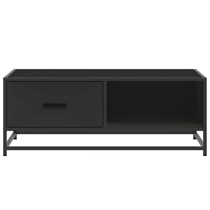Coffee Table Black 90x57x35 cm Engineered Wood and Metal