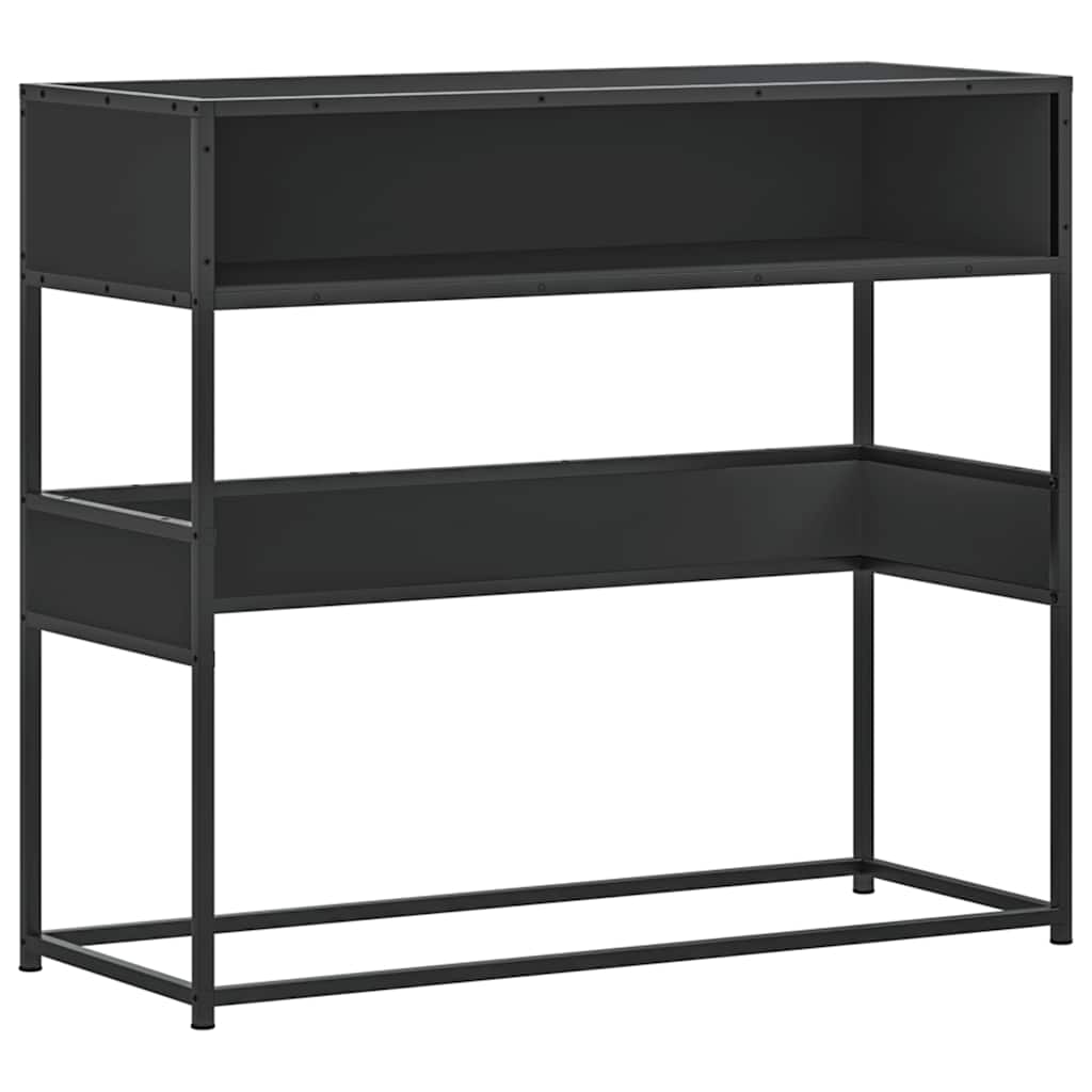 Black Engineered Wood Console Table 90x35x80 cm