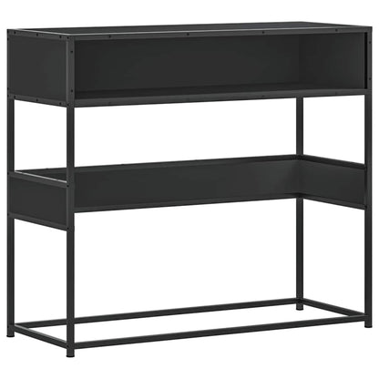 Black Engineered Wood Console Table 90x35x80 cm