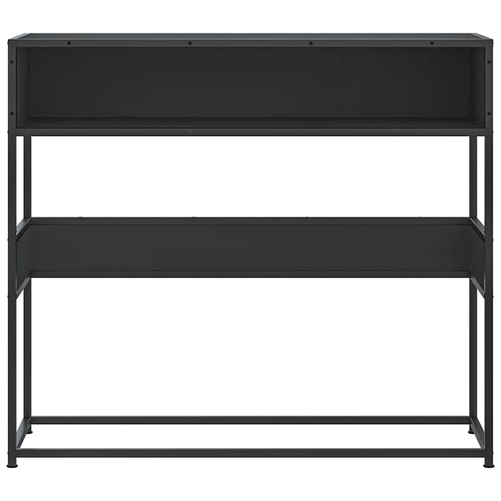 Black Engineered Wood Console Table 90x35x80 cm