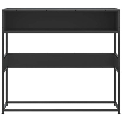 Black Engineered Wood Console Table 90x35x80 cm