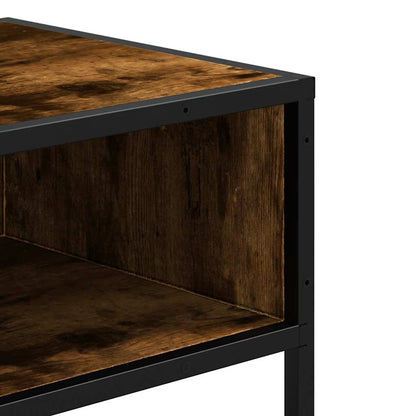 Smoked Oak Console Table 90x35x80 cm - Engineered Wood Design