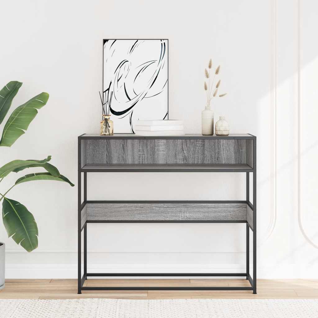 Grey Sonoma Console Table 90x35x80 cm - Elegant Engineered Wood