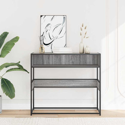 Grey Sonoma Console Table 90x35x80 cm - Elegant Engineered Wood