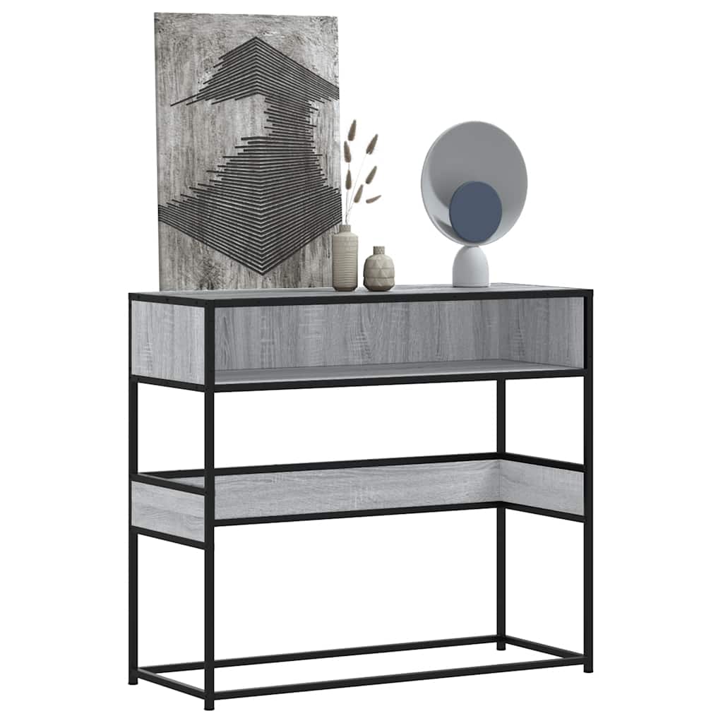Grey Sonoma Console Table 90x35x80 cm - Elegant Engineered Wood