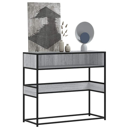 Grey Sonoma Console Table 90x35x80 cm - Elegant Engineered Wood