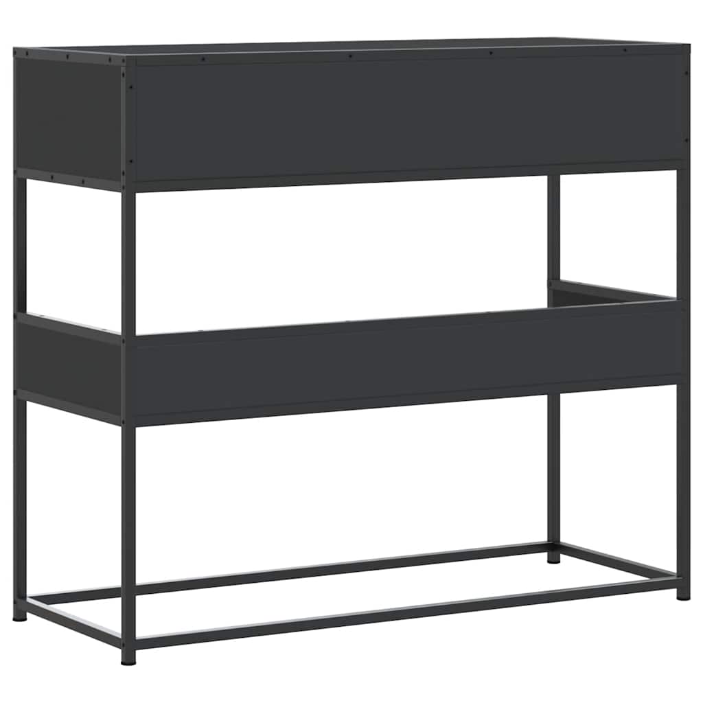 Sleek Black Console Table 90x35x80 cm in Engineered Wood