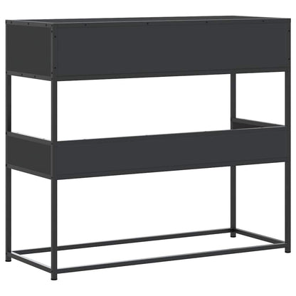 Sleek Black Console Table 90x35x80 cm in Engineered Wood